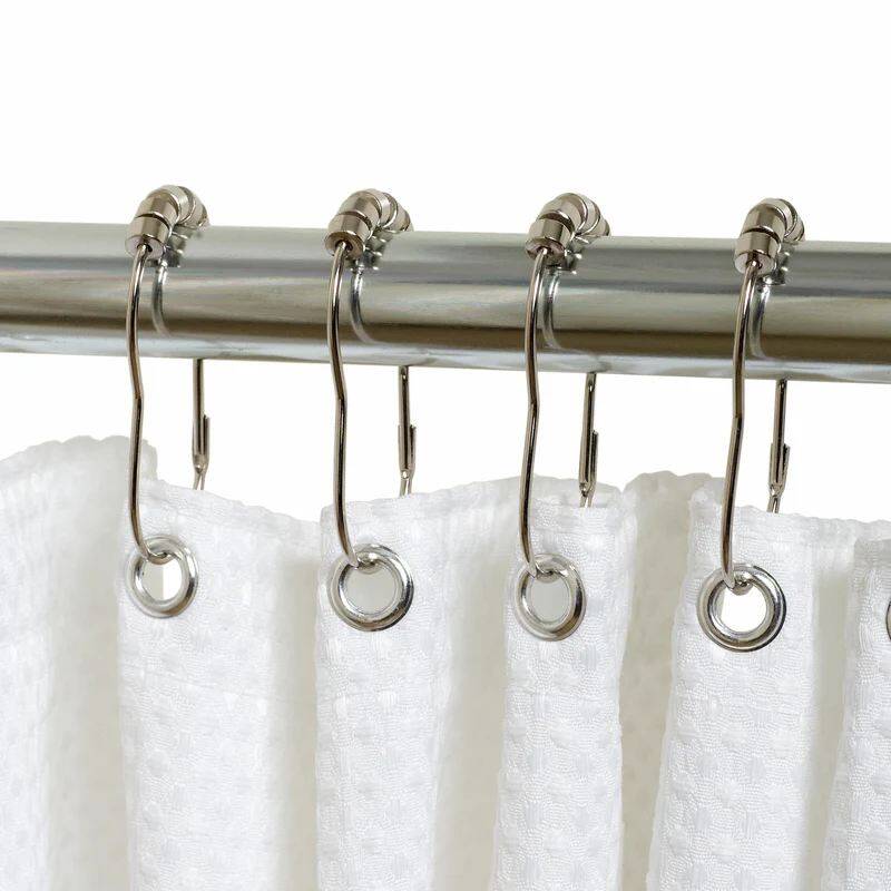 Chrome Silver Metal Shower Curtain Rings, 12-Pack 2 Chrome Silver Metal Shower Curtain Rings, 12-Pack