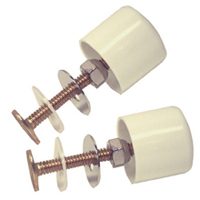 White Screw-On Toilet Bolt Cap