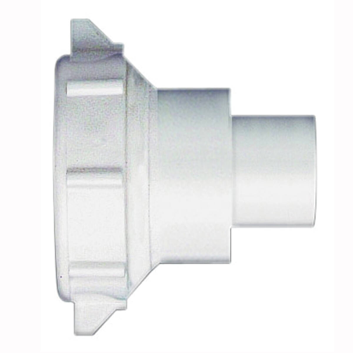 White Reducing Coupling, 1-1/2 x 1-1/4-Inch Slip Joint