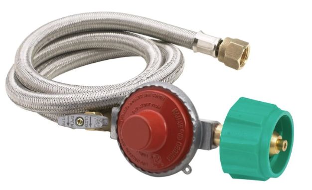10 PSI Stainless Steel Hose And Regulator Propane Kit