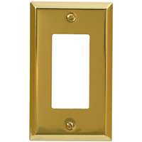 Polished Brass Decorative Rocker Wall Plate 1 Polished Brass Decorative Rocker Wall Plate