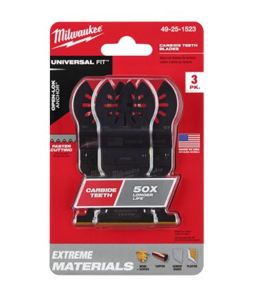 1-3/8-Inch Titanium Enhanced Carbide Teeth Multi-Material Oscillating Blade, 3-Pack