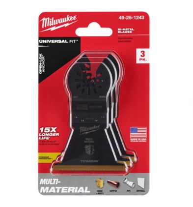 2-1/2-Inch Titanium Enhanced Bi-Metal Multi-Material Oscillating Blade, 3-Pack