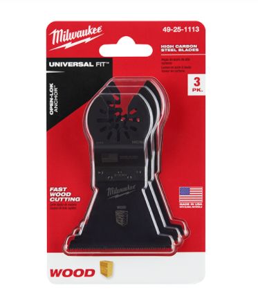 2-1/2-Inch High Carbon Steel Wood Oscillating Blade, 3-Pack