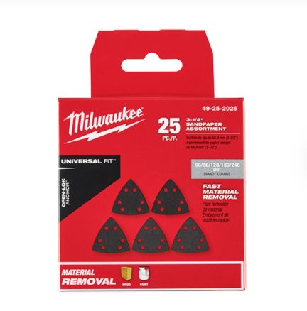 3-1/2-Inch Triangle Sandpaper, 25-Pack 3 3-1/2-Inch Triangle Sandpaper, 25-Pack