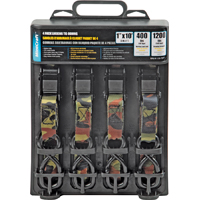 1 in x10 ft Cambuckle Tie Down 4pk