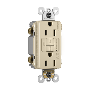 radiant® 15-Amp 125-Volt Commercial / Residential Self-Test,Weather-Resistant GFCI Duplex Receptacle, 1-Pack, Light Almond 1 radiant® 15-Amp 125-Volt Commercial / Residential Self-Test,Weather-Resistant GFCI Duplex Receptacle, 1-Pack, Light Almond