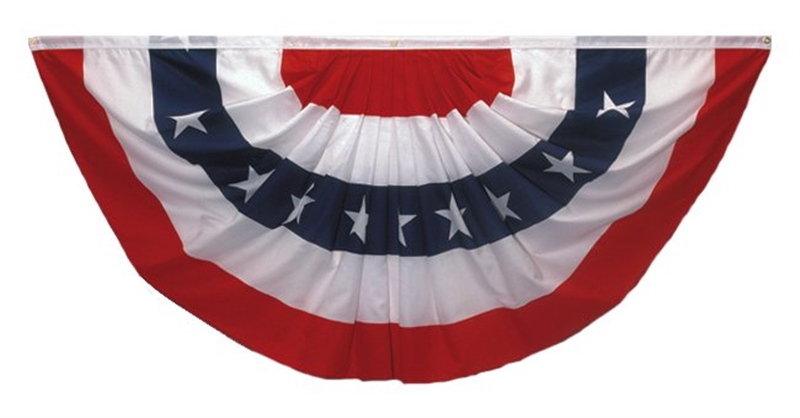 3 x 6-Foot Large Pleated Full Fan Flag 1 3 x 6-Foot Large Pleated Full Fan Flag