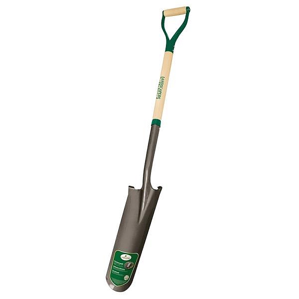 Round Drain Spade Shovel With 30-Inch Wood Handle