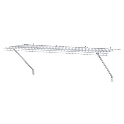 12-Inch X 4-Foot White Shelf Kit 1 12-Inch X 4-Foot White Shelf Kit