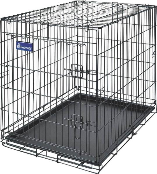 34 x 22 x 25-Inch Black Epoxy Coated Wire Home Training Pet Kennel