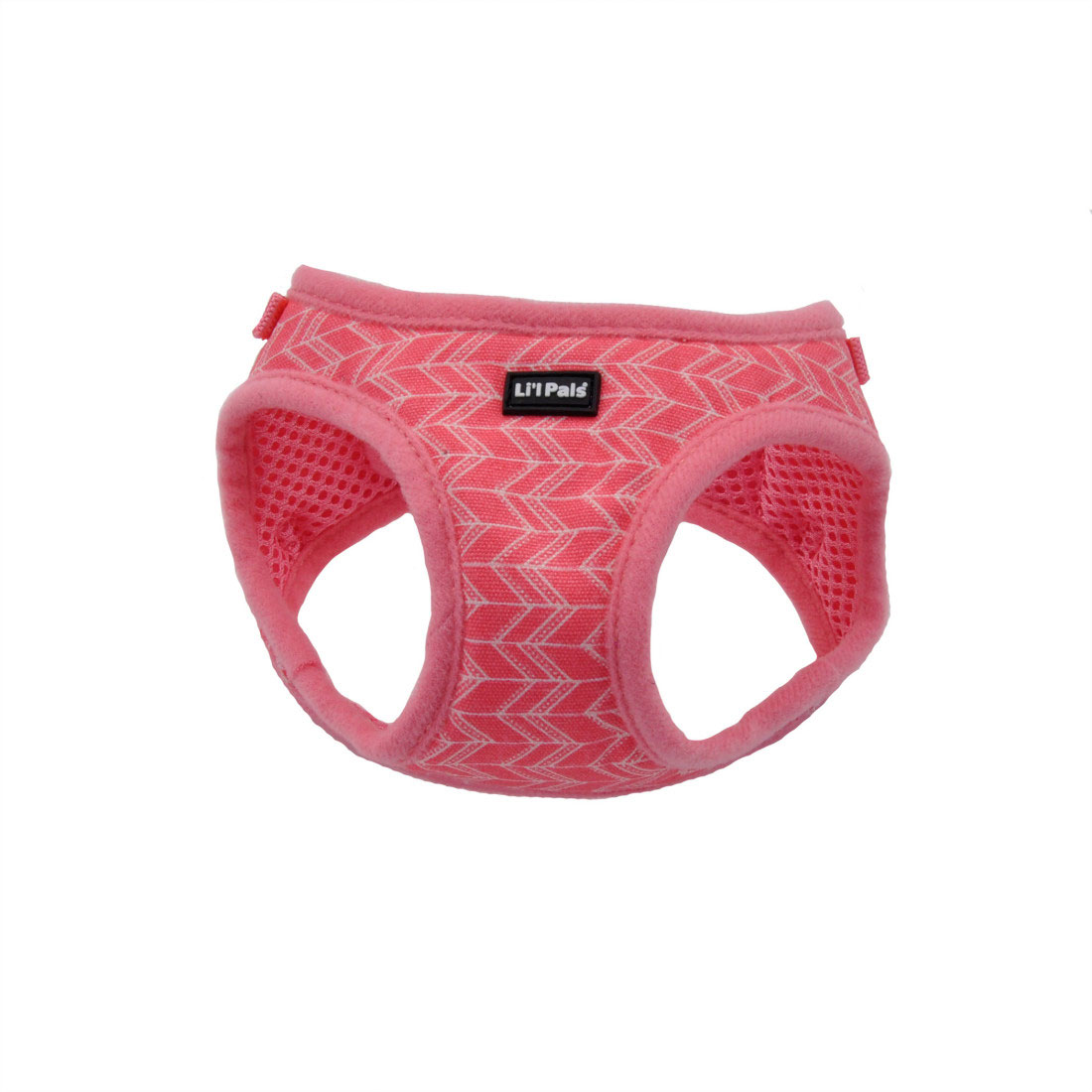 10-12-Inch Lil' Pals Canvas Dog Harness, Pink Tribal