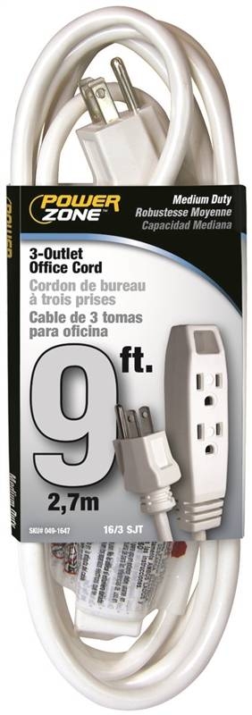 Office 9-Foot 16/3 SJT Medium Duty Indoor Extension Cord