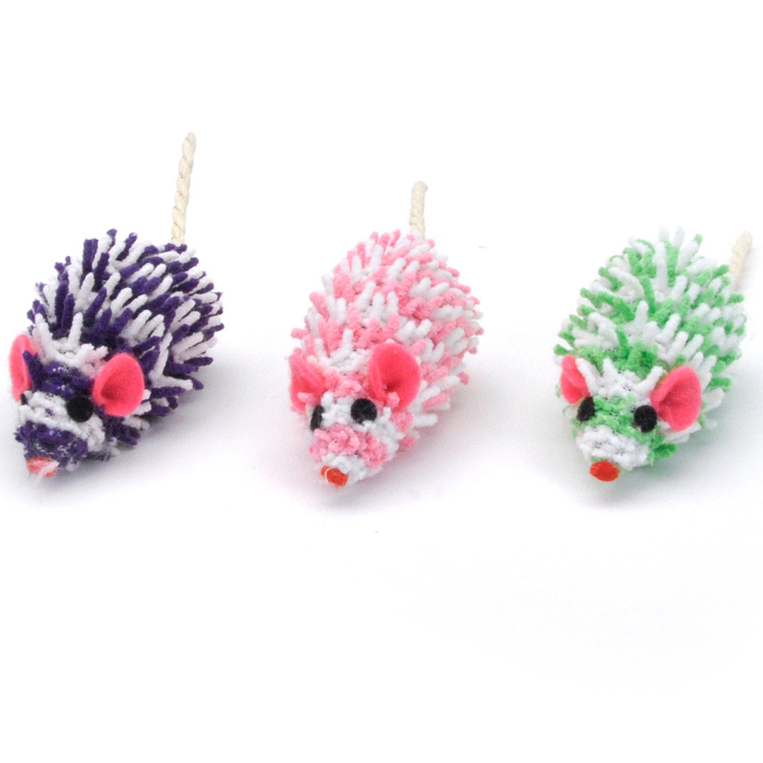 6-3/4-Inch Mop Mice Cat Toy, Each