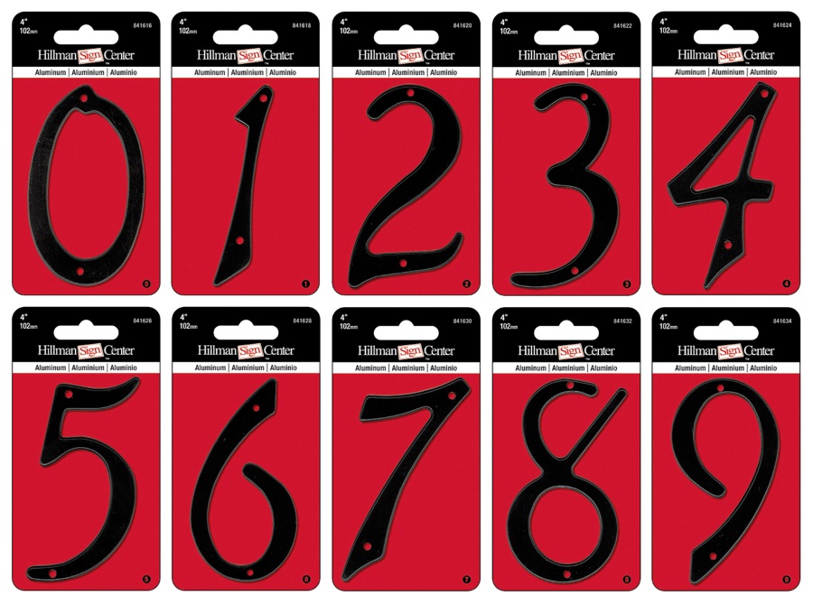 #2 - 4 in Black Die-Cast Aluminum Numbers 1 #2 - 4 in Black Die-Cast Aluminum Numbers