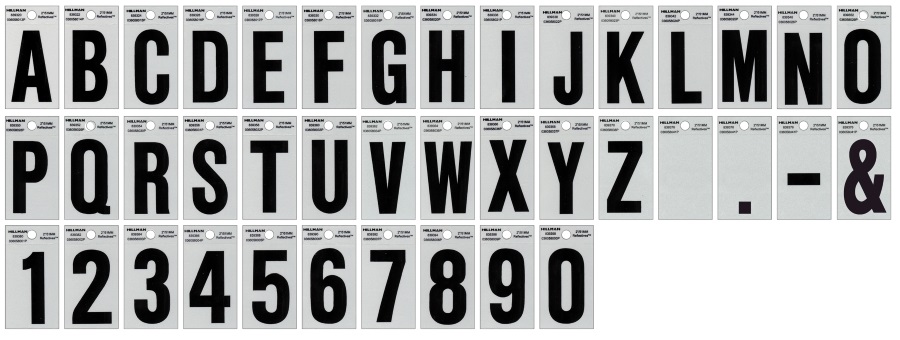 #0 - 2 in Black On Silver Reflective Square-Cut Mylar