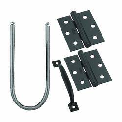 Black Steel Screen Door Set