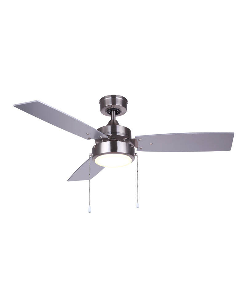 WALLIS 42-Inch Brushed Nickel Indoor LED 3-Blade Ceiling Fan 1 WALLIS 42-Inch Brushed Nickel Indoor LED 3-Blade Ceiling Fan