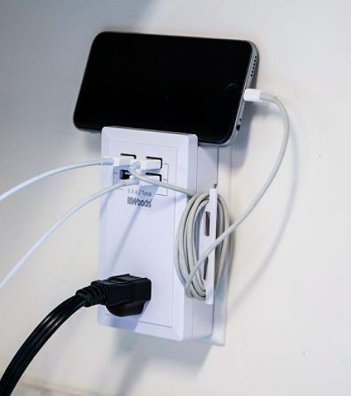 1-Outlet Wall Tap With 4 USB Ports