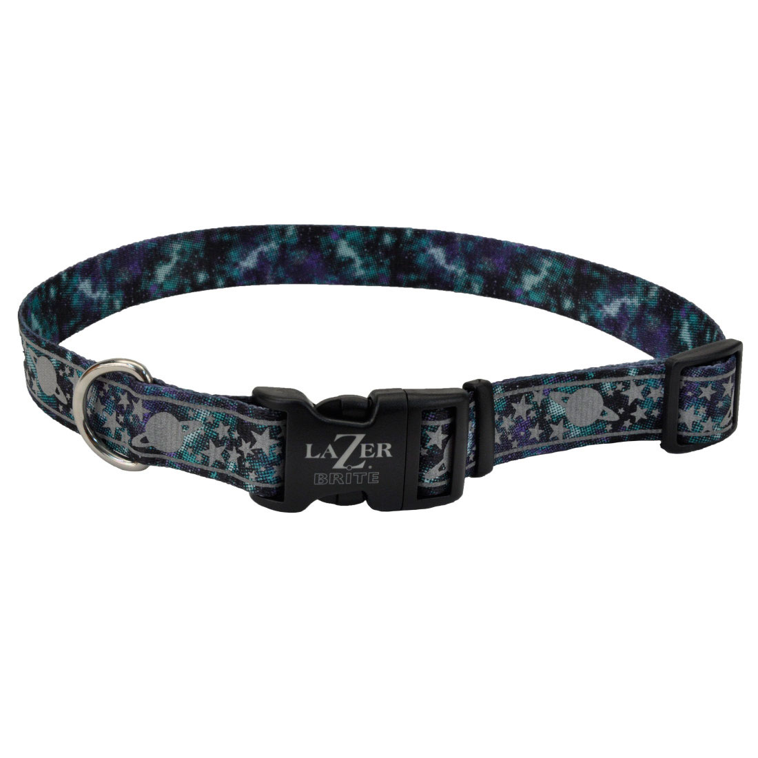 1 x 18-26-Inch LazerBrite Galaxy Reflective Dog Collar