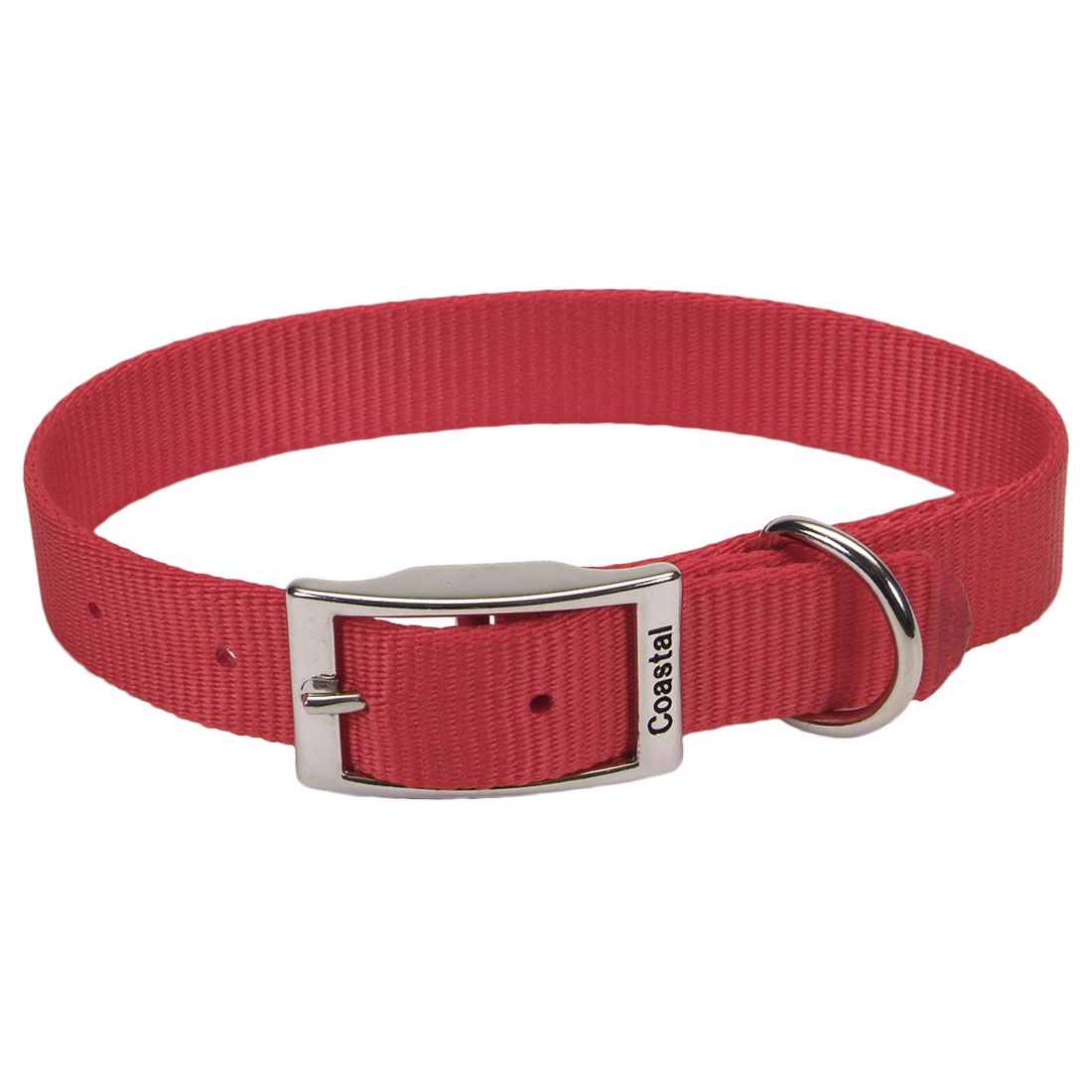 1 x 18-Inch Red Single-Ply Dog Collar 1 1 x 18-Inch Red Single-Ply Dog Collar