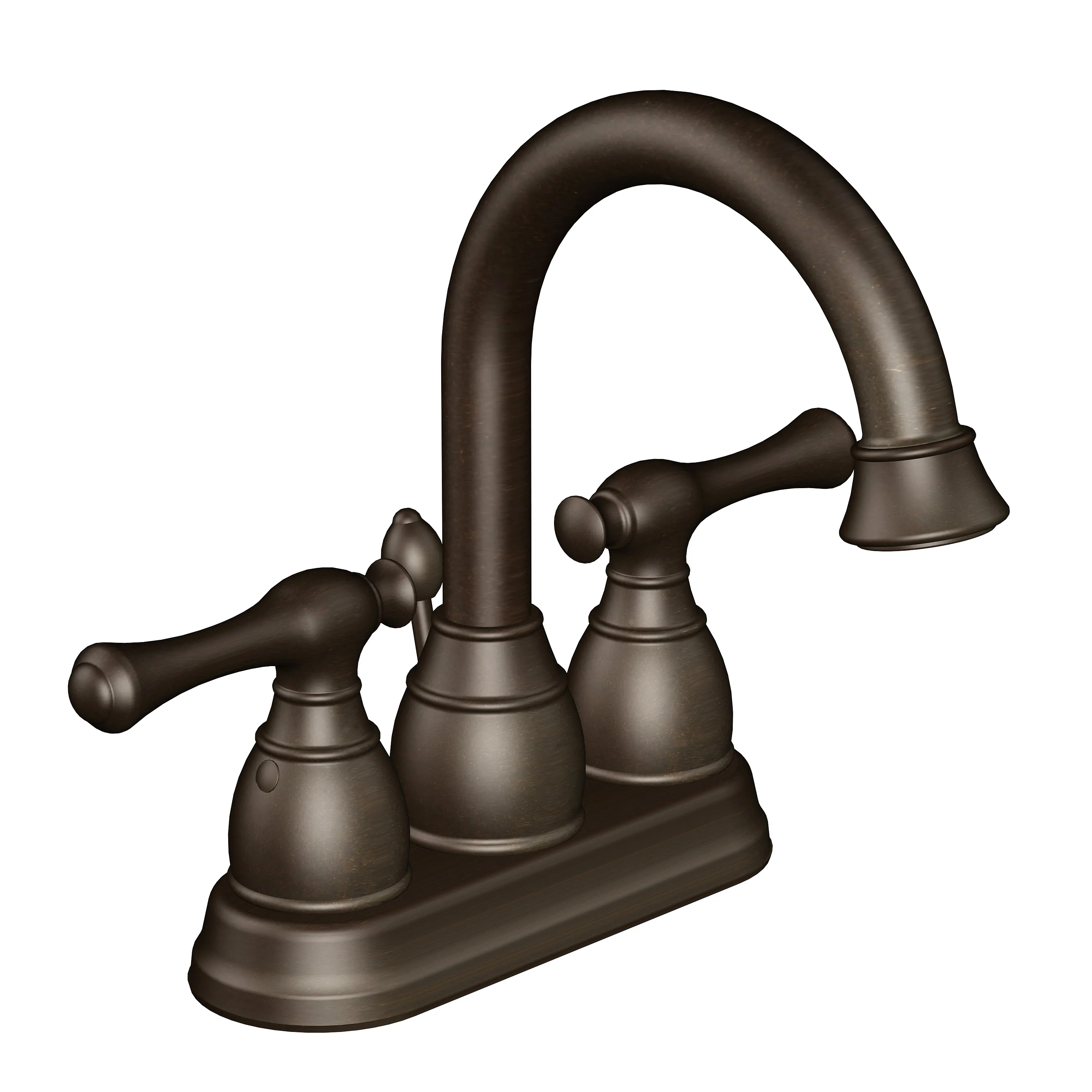 Oil Rubbed Bronze 2-Handle Bathroom Sink Faucet, 4\