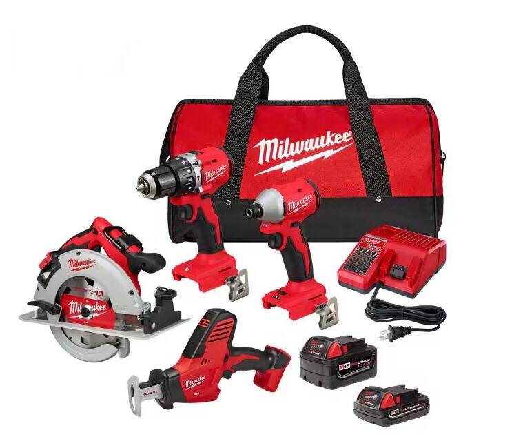 M18 4 Tool Combo Kit with Battery and Charger 10 M18 4 Tool Combo Kit with Battery and Charger