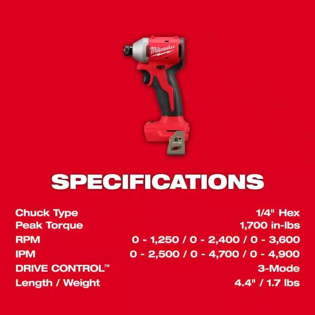 M18 4 Tool Combo Kit with Battery and Charger 5 M18 4 Tool Combo Kit with Battery and Charger