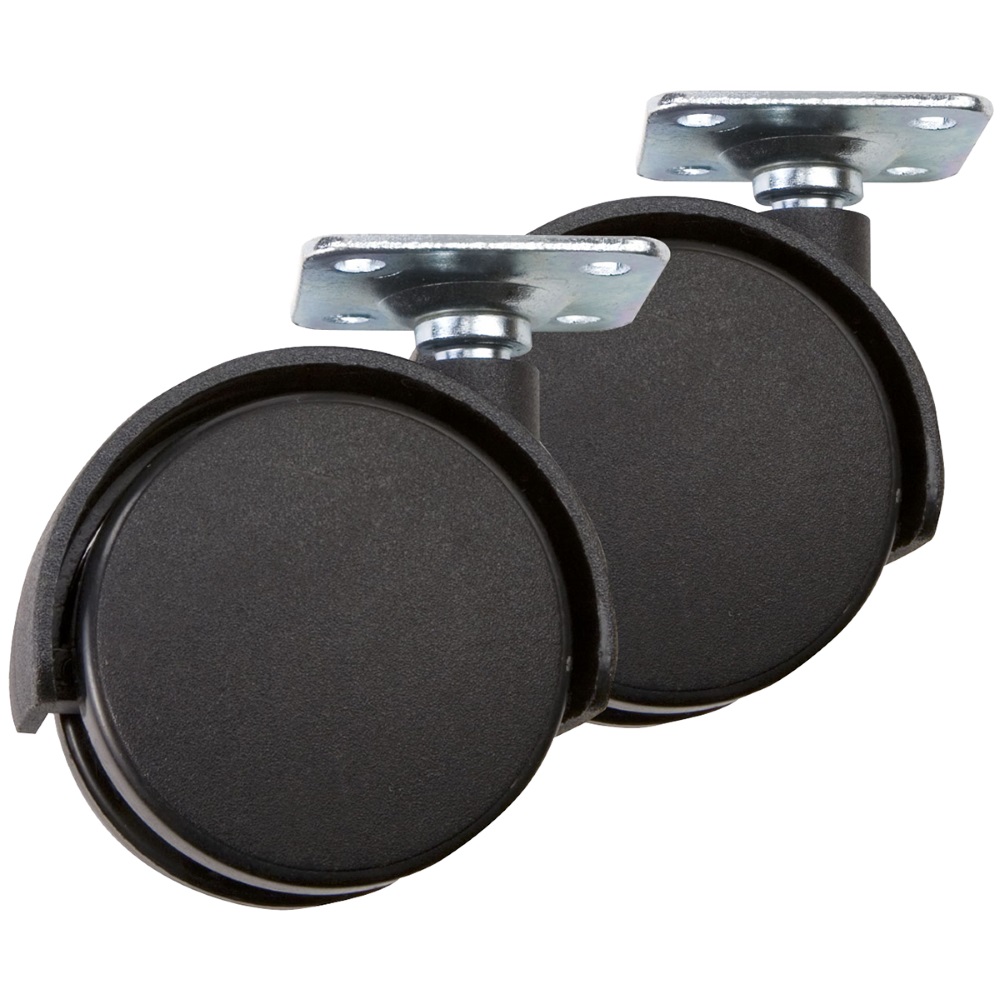 1-3/4-Inch Twin Wheel Caster With Plate