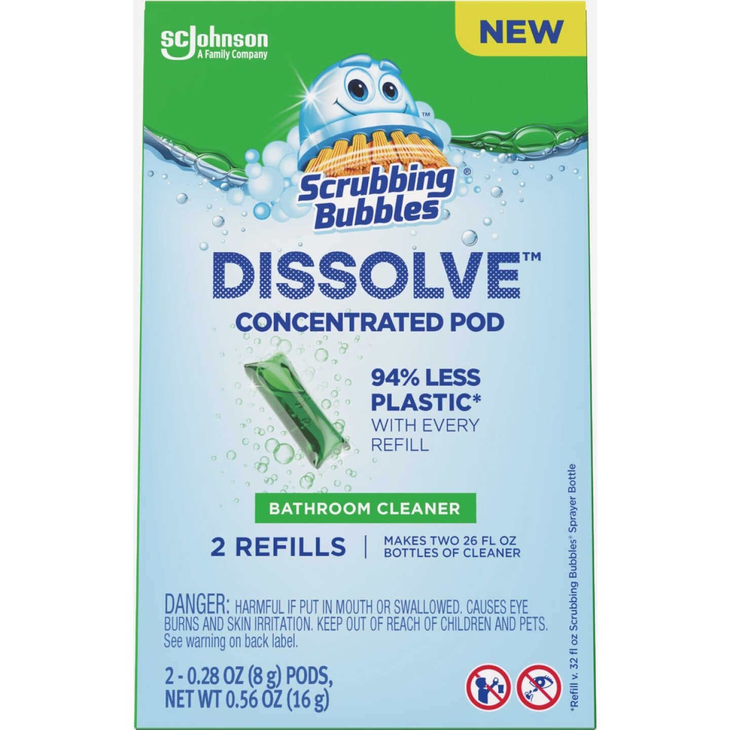 Scrubbing Bubbles® Dissolve™ Concentrated Pod Bathroom Cleaner Refill 2-Pack 4 Scrubbing Bubbles® Dissolve™ Concentrated Pod Bathroom Cleaner Refill 2-Pack