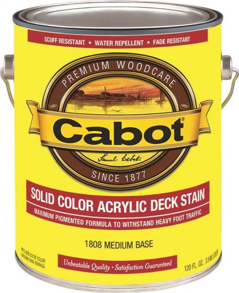 Exterior Acrylic Deck Stain Medium Base Low-Lustre Finish Gallon 1 Exterior Acrylic Deck Stain Medium Base Low-Lustre Finish Gallon