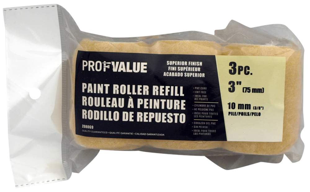 3-Inch Paint Roller Cover 3-Pack