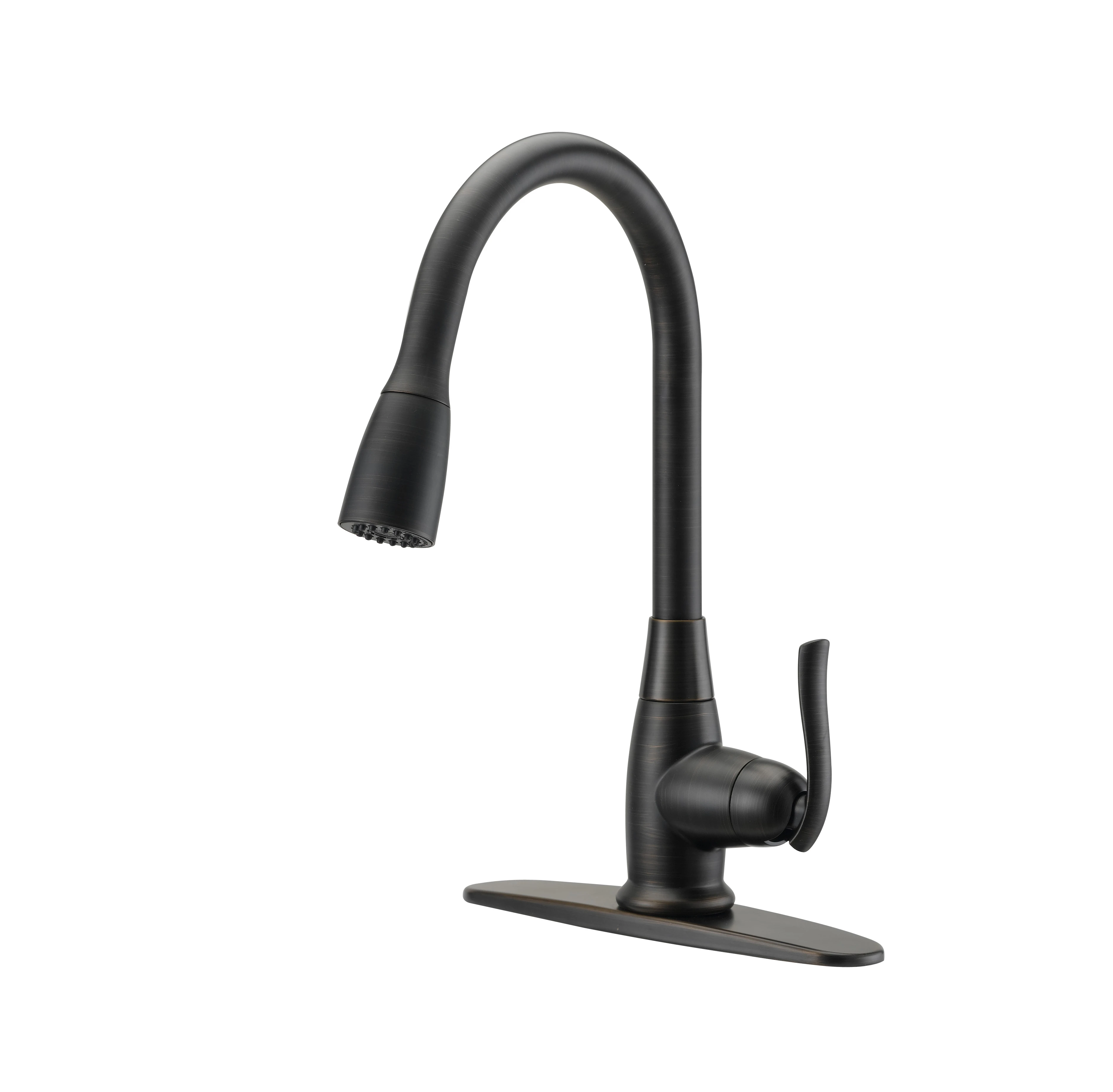 Oil Rubbed Bronze 1-Handle Pull-Down Kitchen Faucet 1 Oil Rubbed Bronze 1-Handle Pull-Down Kitchen Faucet