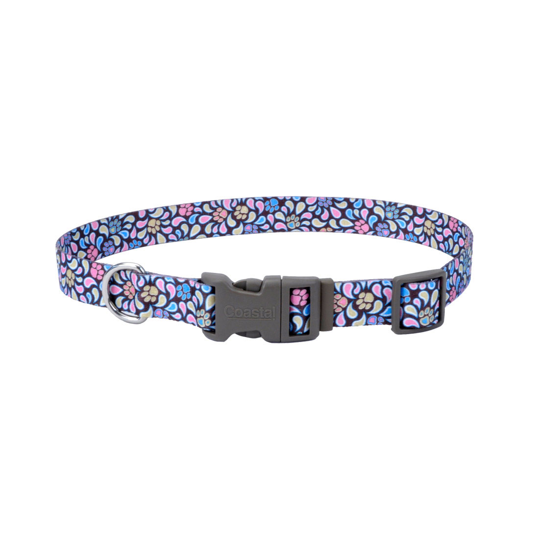 3/4 x 14-20-Inch Styles Special Brown Paws Adjustable Dog Collar