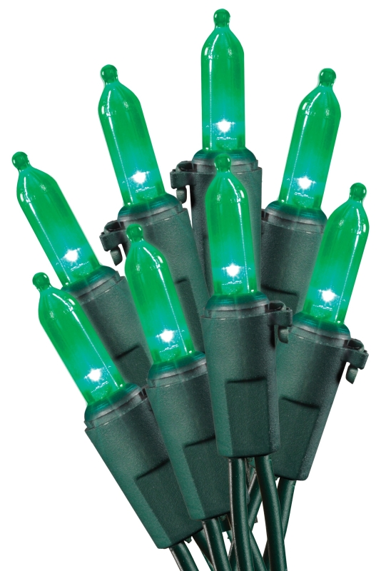 Sylvania LED Mini Traditional Green Mini Christmas Light, 100-Light Set