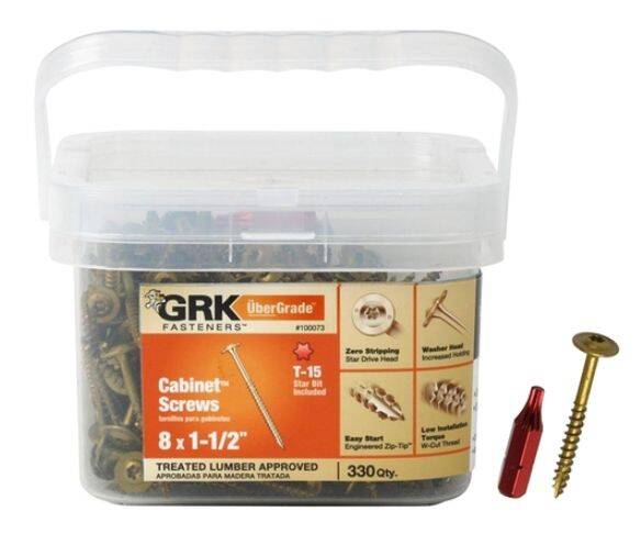 #8 X 1-1/2-Inch Low Profile Cabinet™ Screw, 330-Pro-Pack 10 #8 X 1-1/2-Inch Low Profile Cabinet™ Screw, 330-Pro-Pack