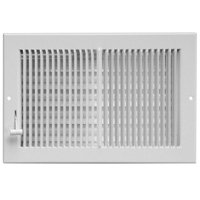 13-1/4-Inch X 5-3/8-Inch, White, Steel, Multi Shutter Register, With 12-Inch X 4-Inch Duct Opening 1 13-1/4-Inch X 5-3/8-Inch, White, Steel, Multi Shutter Register, With 12-Inch X 4-Inch Duct Opening