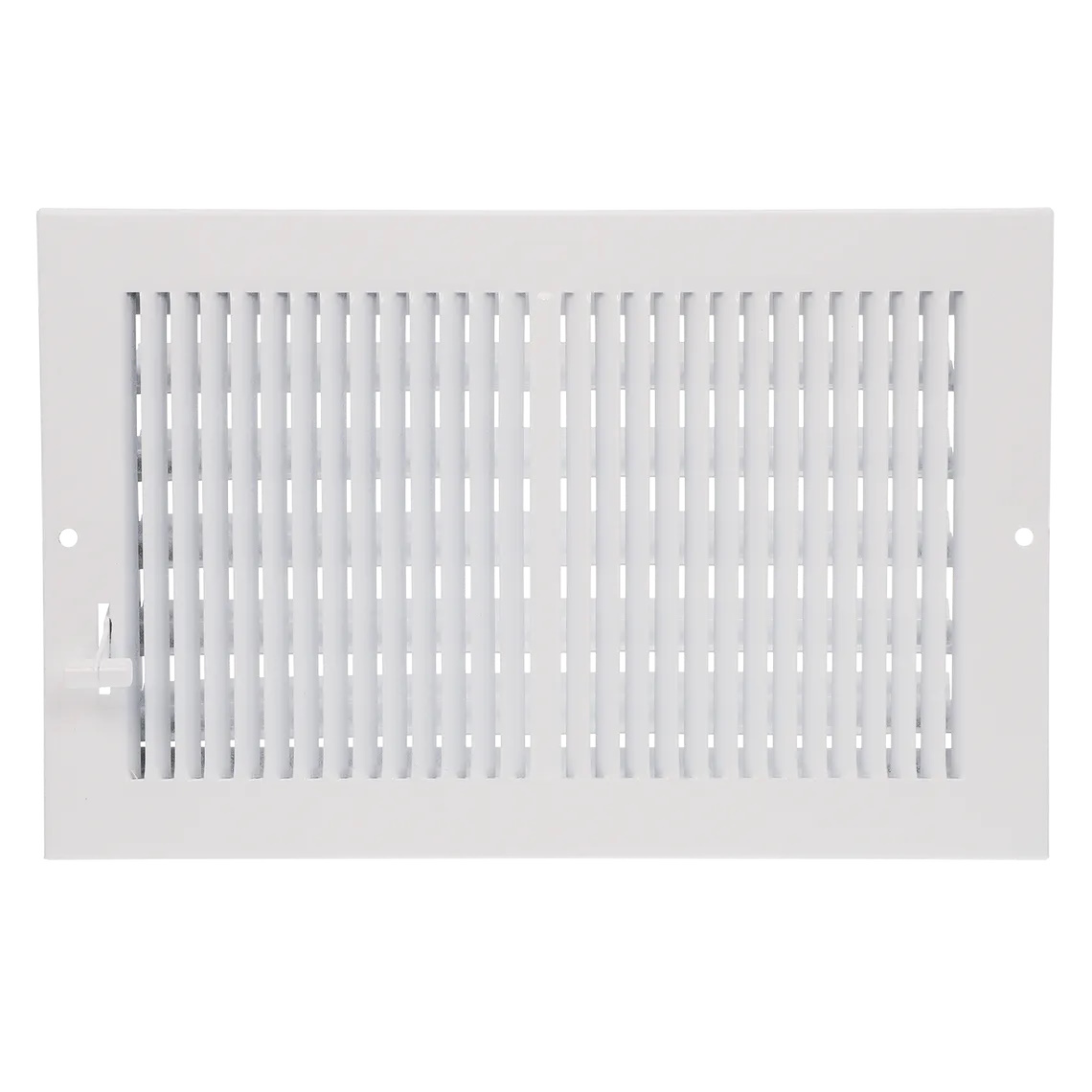 13-1/4-Inch X 5-3/8-Inch, White, Steel, Multi Shutter Register, With 12-Inch X 4-Inch Duct Opening 2 13-1/4-Inch X 5-3/8-Inch, White, Steel, Multi Shutter Register, With 12-Inch X 4-Inch Duct Opening