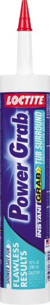 10-Fl. Oz. Power Grab Tub Surround Construction Adhesive 1 10-Fl. Oz. Power Grab Tub Surround Construction Adhesive