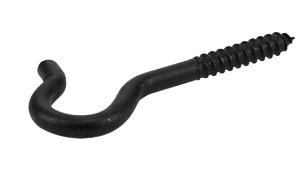Hardware Essentials™ 3/8 x 4-7/8-Inch Black Screw Hook 1 Hardware Essentials™ 3/8 x 4-7/8-Inch Black Screw Hook
