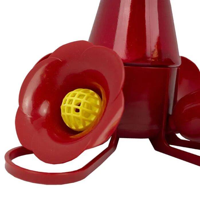 8-Ounce Red Plastic Pinch Waist Hummingbird Feeder 1 8-Ounce Red Plastic Pinch Waist Hummingbird Feeder