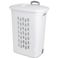 Hamper Laundry Wheeled White