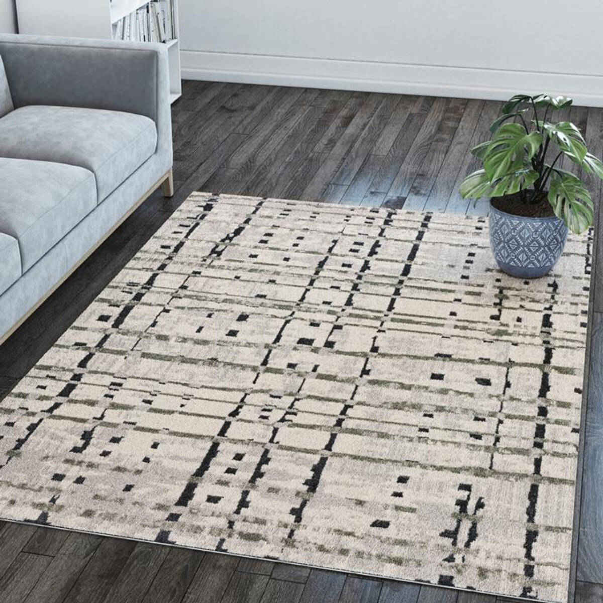 8 X 10-Foot Karma Collection Gray Area Rug 7 8 X 10-Foot Karma Collection Gray Area Rug