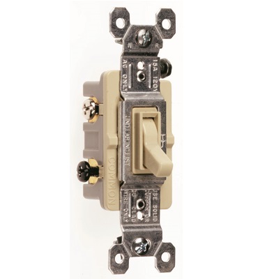 TradeMaster® Ivory Grounding Toggle Switch 1 Ivory TradeMaster Grounding Toggle Switch