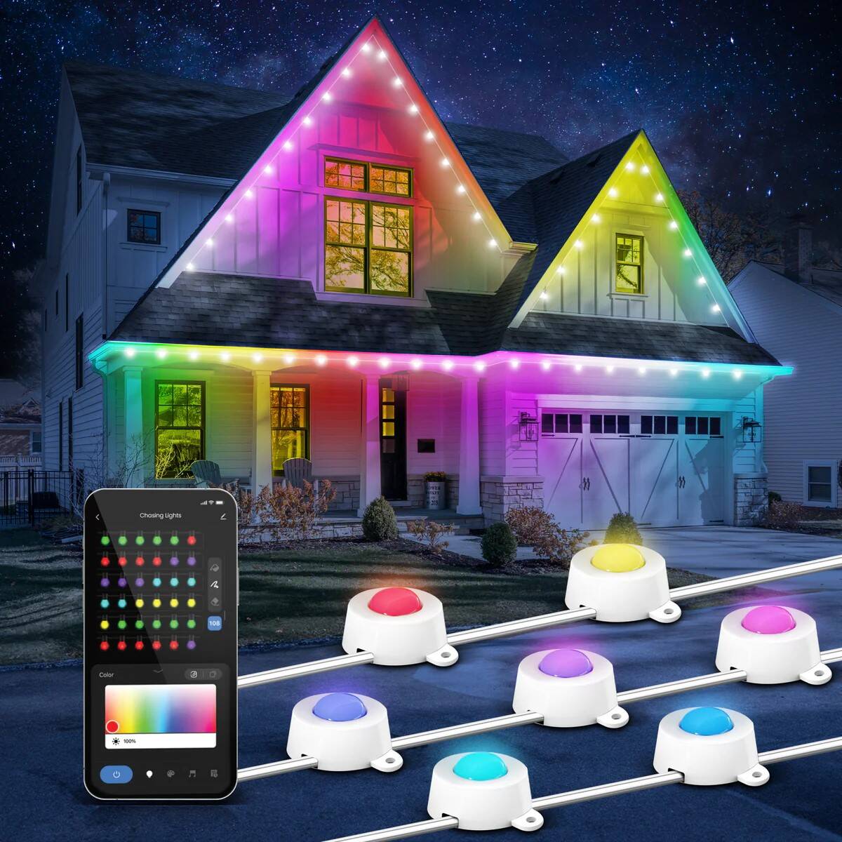 16-Foot Smart Chasing Permanent Light 4 16-Foot Smart Chasing Permanent Light