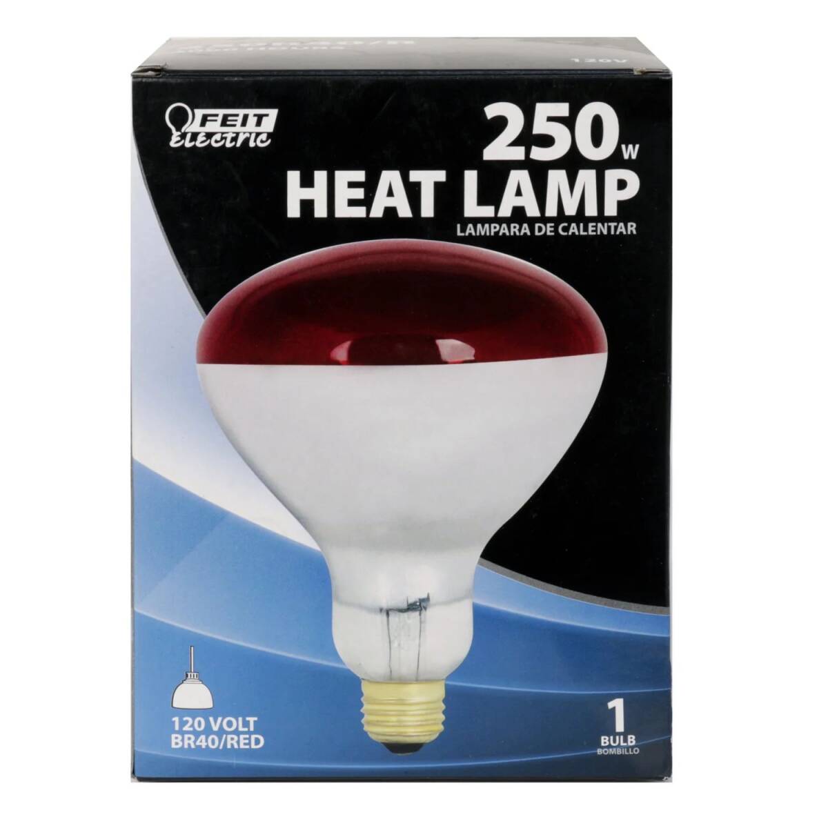 250-Watt R40 E26-Medium Red Dimmable Heat Lamp Incandescent Bulb, 1-Pack