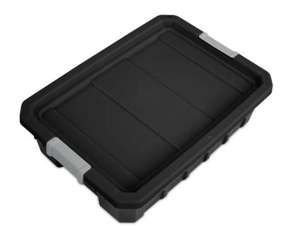 10-Gallon Stacker Tote Black 2 10-Gallon Stacker Tote Black