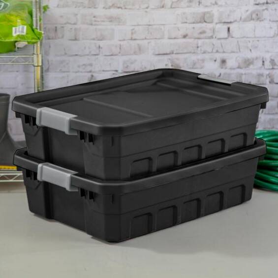 10-Gallon Stacker Tote Black 7 10-Gallon Stacker Tote Black