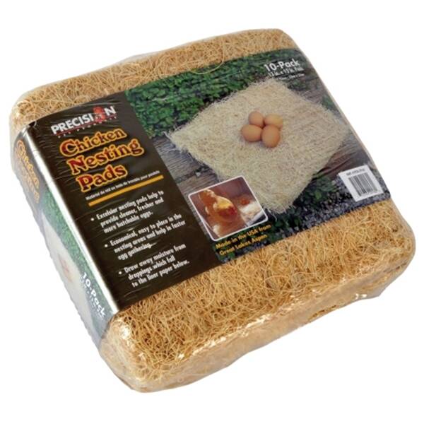 13-Inch X 13-Inch Natural Wood Poultry Excelsior Nesting Pad