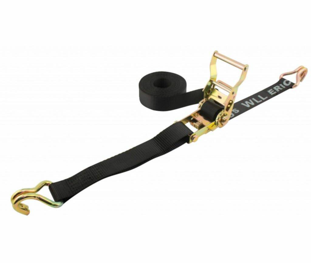 1.5-Inch X 15-Foot 4000-Pound Ratchet Strap With Double J-Hooks